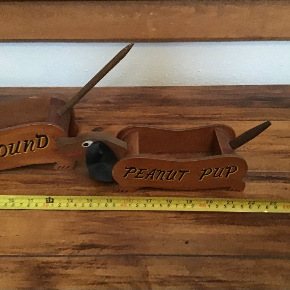 Wooden Dachshund Snack Hound & Peanut Pup Set - Picture 3 of 6